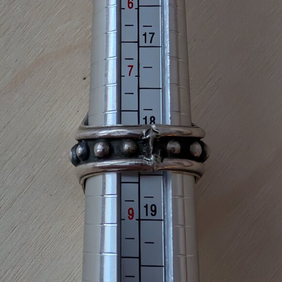 Vintage HOB House of Bangles sterling silver turquoise ring Mexico 925, Size 8 - Picture 5 of 6